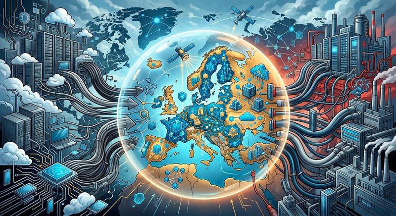 Wie abhängig sind wir wirklich von Technologie aus Ost und West? Eine Studie bringt Licht ins Dunkel.(Bild:  Gemini / KI-generiert)
