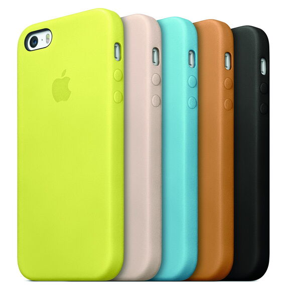 Die Leder-Schutzhüllen für das iPhone 5S sind in dezenten Farbtönen erhältlich. (Bild: Apple)