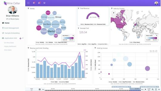 Die Integration von Embedded Analytics kann den Wert Ihrer Anwendung erheblich steigern, indem sie es Ihren Anwendern ermöglicht, ihre eigenen Fragen zu den Daten selbsterklärend direkt aus der Applikation heraus zu beantworten.(Bild:  Logi Analytics)