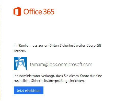 Abbildung 10: Dazu erscheint im Anmeldefenster, zum Beispiel bei Office 365, ein entsprechender Assistent. Wurde die Domäne von Office 365 an Windows Azure Active Directory angebunden und die mehrstufige Sicherheit für die Domäne für den Benutzer aktiviert, steht die Funktion zur Verfügung. (Bild: Joos)