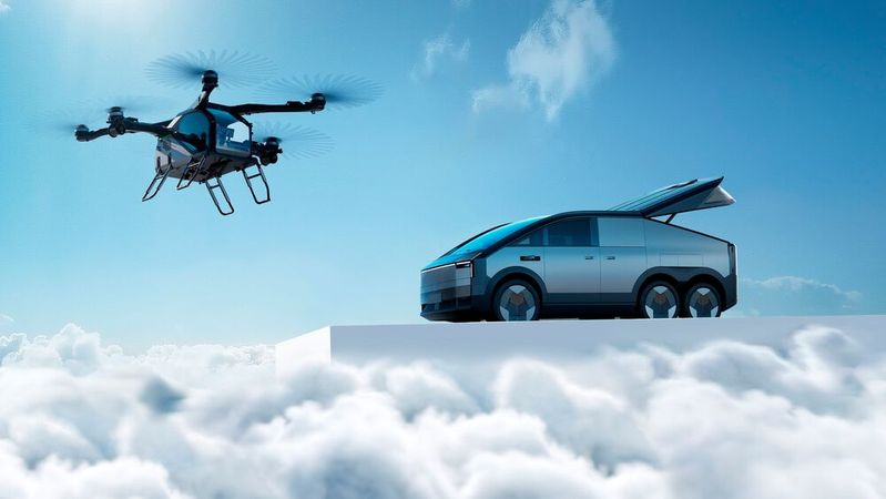 Als echtes Flugauto geht der Land Aircraft Carrier nicht durch. Doch auch am fliegenden Auto arbeitet Xpeng Aeroht.(Bild:  Xpeng)