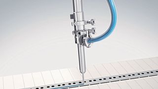 Anwendungsbeispiel kontinuierliches Dosieren mit dem 4VPHD6. (Viscotec)