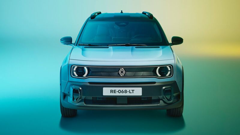 Renault bringt den R4 zurück. Die runden Scheinwerfer erinnern an den Ahnen. (Bild: Renault)