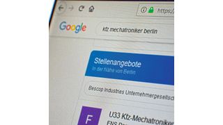 Die Bedeutung von Google als Instrument zur Personalgewinnung dürfte künftig deutlich wachsen: Ende Mai hat die Suchmaschine ihre neue Jobsuchfunktion Google for Jobs eingeführt – was sich auch direkt auf das Recruiting von Autohäusern auswirkt. (Bild: Achter/»kfz-betrieb«)