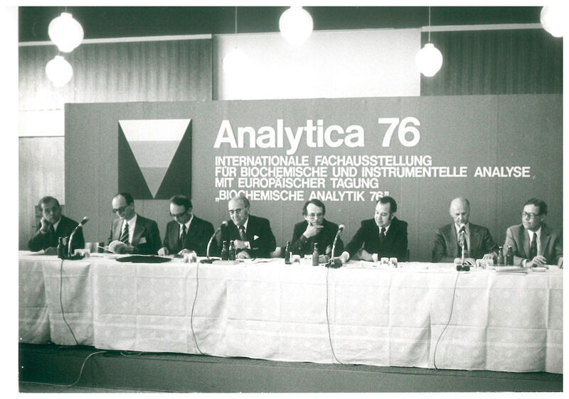Hauptpressekonferenz der Analytica 1976 (Messe München)