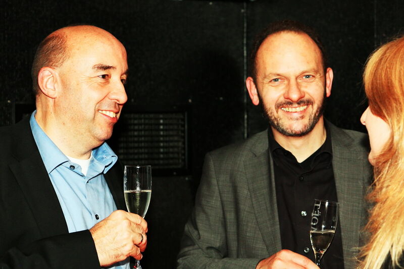 Dr. Martin Hollfelder (l.), Dainippon Screen, mit Stefan Schmelz, IBM (Bild: WZN)