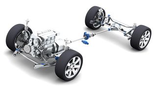 Automobilfahrwerk mit Buchsen und weiteren Fahrwerksteilen von Vibracoustic Bilder: Vibracoustic (Archiv: Vogel Business Media)