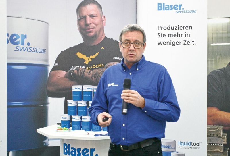 Blaser Swisslube hat aufgezeigt wie mittels eines Liquid Tool Sensors der Fitnesszustand des KSS ermittelt werden kann. (Anne Richter, SMM)