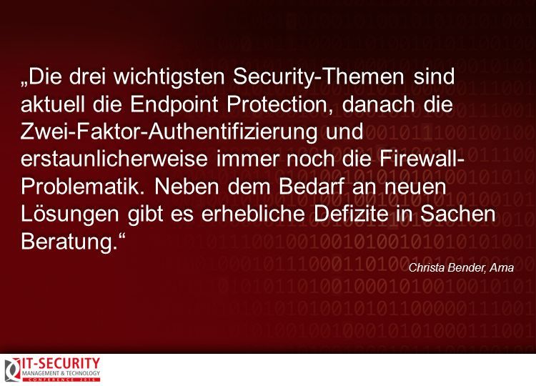 Christa Bender, Ama, zur IT-Security Conference 2016. #itseccon (Collage: AMATHIEU - Fotolia.com)