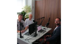 von links: PROCESS-Chefredakteur Dr. Jörg Kempf mit seinen beiden Gästen von Krohne Messtechnik: Christoph Spiegel (Vice President Strategic Product Management Electronics Division) und Michael Rumpf (Global Industry Division Manager Water & Wastewater) (Bild: Ernhofer / PROCESS)