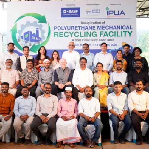 The CSR initiative aims to establish a structured ecosystem for the collection, segregation, recycling, and repurposing of post-industrial polyurethane waste from the footwear industry. (Source:  BASF)