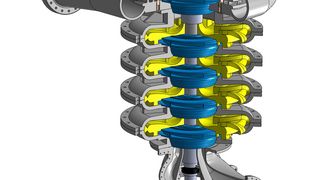 Das neue Pumpturbinenmodell - aus mehreren Modulen zusammengesetzt (Bild: TU Wien)