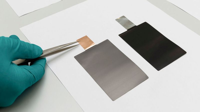 Vereinzelte Elektrodenblätter, wie sie in einer Pouchzelle verbaut werden. (Bild:ampnet/Volkswagen AG)