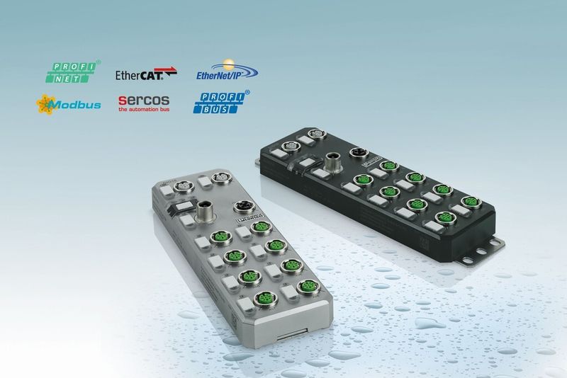 Die Komponenten der Produktfamilie Axioline E zeichnen sich durch ein schnelle Übertragungsgeschwindigkeit, robuste Bauform und einfache Handhabung aus. (Bild: Phoenix Contact)