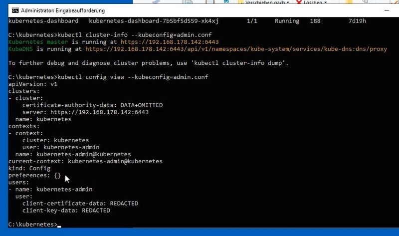 Abbildung 8: Anzeigen der Kubernetes-Konfigurationsdatei in Windows Server 2019 (Bild: Thomas Joos)