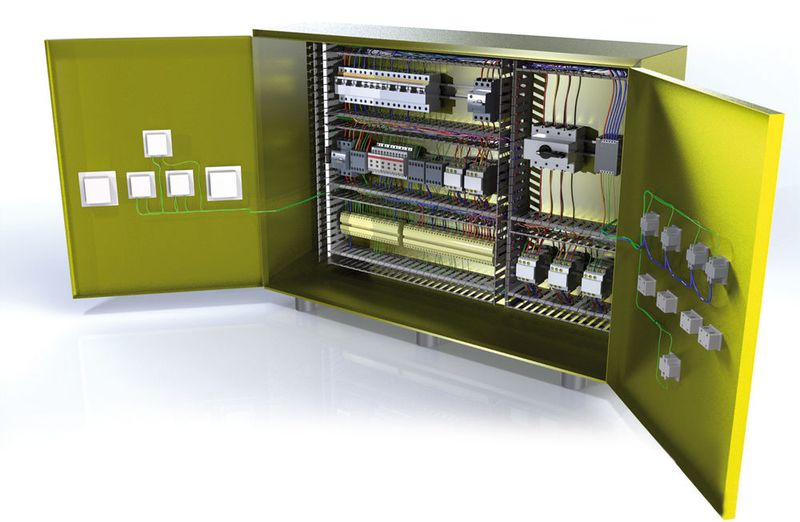 Auf Wunsch routet Solidworks Elecetrical 3D die Leitungen automatisch. (Dassault Systèmes)