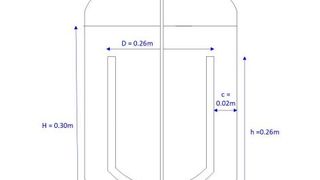 Figure 2: Geometry of the vessel and impeller system (Source: Syngenta)