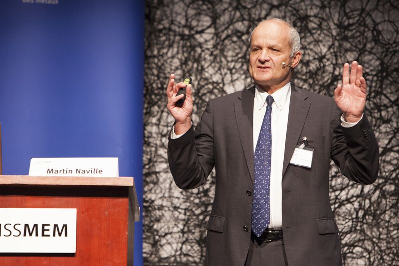Martin Naville, CEO, Swiss-American Chamber of Commerce, befasste sich mit den Wirtschaftsbeziehungen zwischen der Schweiz und den USA und sieht für die Schweiz viel Potential und grossen aber nicht blinden Optimismus. (Bild: Swissmem)