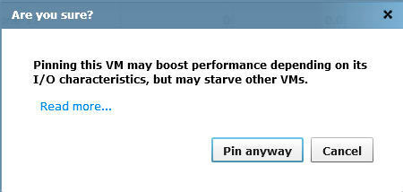 Abbildung 5: Wird eine VM an den Flash-Speicher 