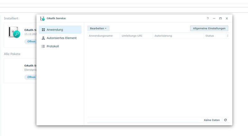 OAuth Service auf Synology-NAS nutzen. (Bild: Joos)