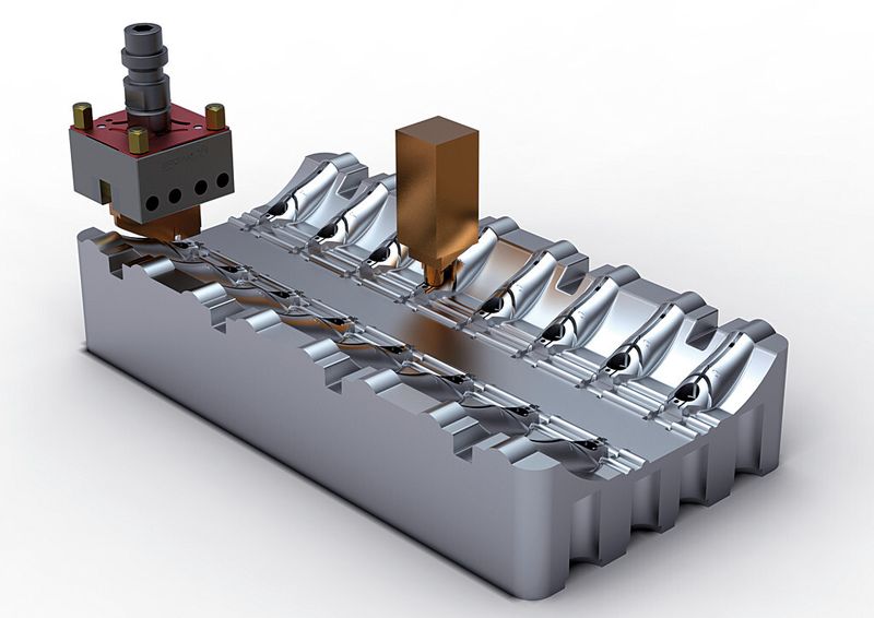 The base and stock are interactively added, so users are able to utilise dynamic animation and collision check features at any time during the creation process. (Source: Vero Software)