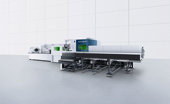 Jetzt wird die Trulaser-Tube-Serie-5000 um eine weitere produktive Allroundmaschine erweitert: Die Trulaser Tube 5000 fiber. Weltpremiere feierte die Maschine Anfang April auf der Messe Tube 2016 in Düsseldorf. (Bild: Trumpf)