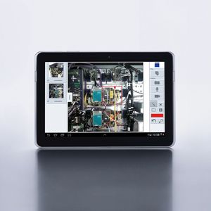 Schnelle Hilfe für ihre Maschine erhalten Trumpf-Kunden auch per App mit dem Visual Online Support. (Bild:  Trumpf)