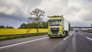 MAN testet einen autonom fahrenden Lkw auf der Autobahn. (Bild: MAN Truck & Bus)