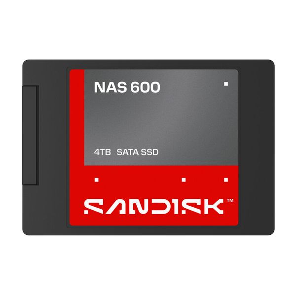 Die 2,5-Zoll-SATA-SSD NAS 600 bietet Sandisk mit Kapazitäten zwischen 500 GB und 4 TB an. Die sequenzielle Leseleistung liegt bei allen Varianten mit 560 MB/s am Limit der SATA-III-Schnittstelle. (Bild: Sandisk)