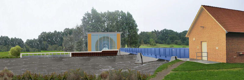 So soll die künftige Forschungswasserkraftanlage aussehen. (Bild: TU Braunschweig)