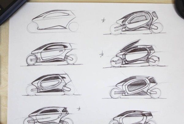 Das C1 von Lit Motors: zwei Gyroskope sorgen dafür, dass der elektrische Zweiradkabinenroller nicht umfallen kann - auch nicht bei einem Unfall (Bild: Lit Motors)