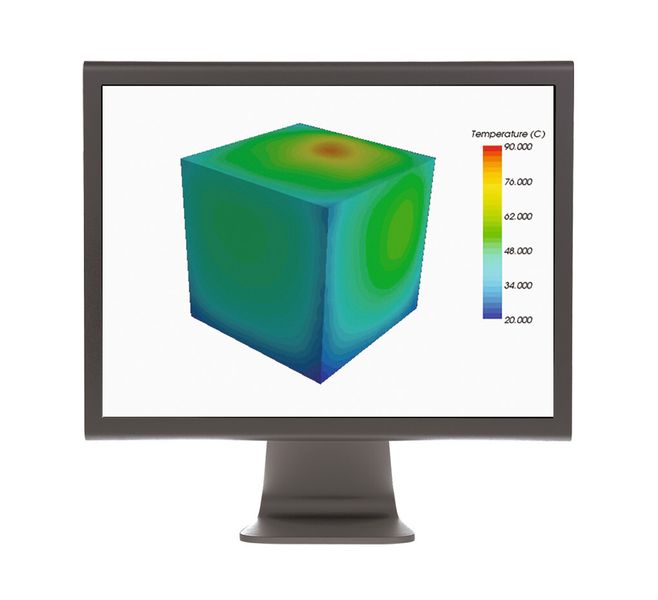 Numerische Ergebnisse für den einfachen Prototyp. (Bild: cd-adapco)
