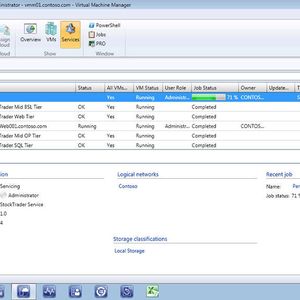 Abbildung 1: Der Virtual Machine Manager ist ganz auf die Cloud und Services ausgerichtet. 