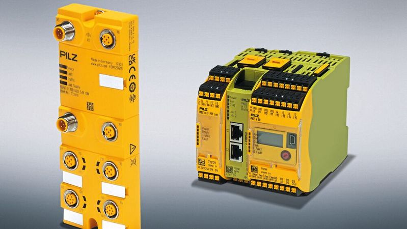 Die sichere konfigurierbare Kleinsteuerung PNOZmulti 2 von Pilz now offers two new input and output modules PDP67. These are installed directly on the machine and value the signals connected to the sensors and actuators in the field outside. (File: Pilz GmbH & Co. KG)