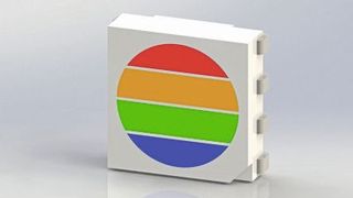 Human Centric Lighting: Die RWGB-Variante der 4-in-1-LED emittiert sowohl die drei Primärfarben Rot, Grün und Blau als auch weißes Licht mit 3200 K (schematische Darstellung). (Bild: euroligthing)