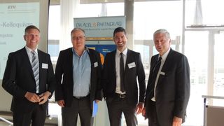 Referenten von links nach rechts: Roger Wey, Peter Seger, Vinko Castrogiovanni, Dr. Peter Acél (Bild: Dr. Acél & Partner AG)