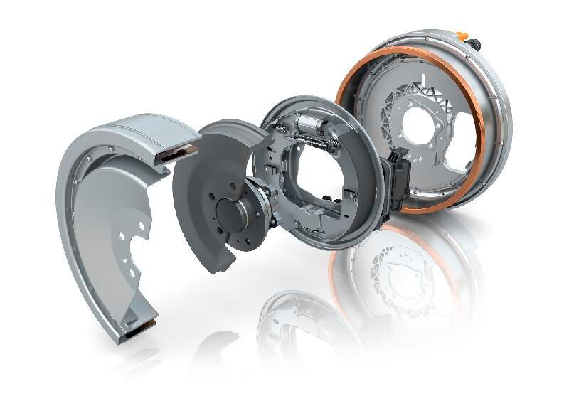 In der ersten Ausbaustufe integrieren die Unternehmen eine hydraulische Bremse in das Modul, später soll eine trockene Bremse folgen. (Bild: Continental)