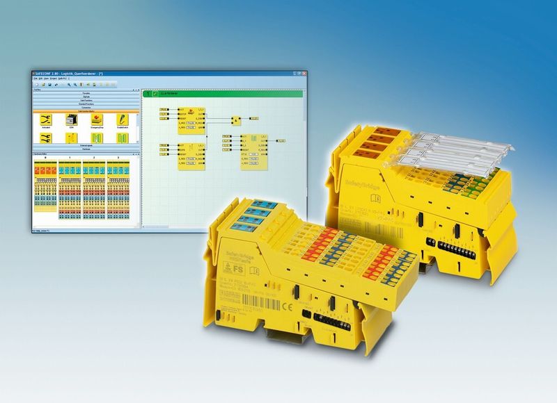 Das Safety-Bridge-System verarbeitet die Sicherheitsfunktion direkt in den I/O-Modulen, sodass die Sicherheitssteuerung und das sichere Feldbussystem entfallen können. (Phoenix Contact)