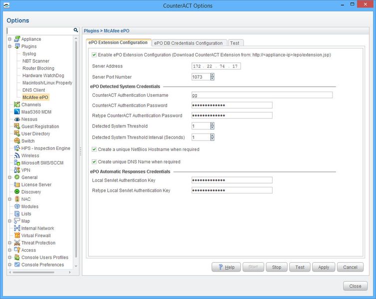 Um den E-Policy-Orchestrator von McAfee in die CounterACT-Umgebung zu integrieren, ist es nicht nur erforderlich, auf dem ForeScout-System das entsprechende Plugin zu installieren, sondern die zuständigen Mitarbeiter müssen auch auf dem ePO-Server eine entsprechende Extension einspielen. Danach kann man beispielsweise mit CounterACT-Policies die ePO-Datenbank überwachen, Clients erkennen, die über einen bestimmten Zeitraum nicht mit dem ePO-Server kommuniziert haben oder feststellen, welche Clients von ePO verwaltet oder nicht verwaltet werden. (Bild: Götz Güttich)