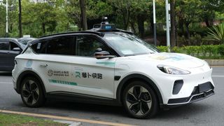 Baidu bietet fahrerlose Taxidienste an, etwa hier im chinesischen Shenzhen. (Bild: Baidu)