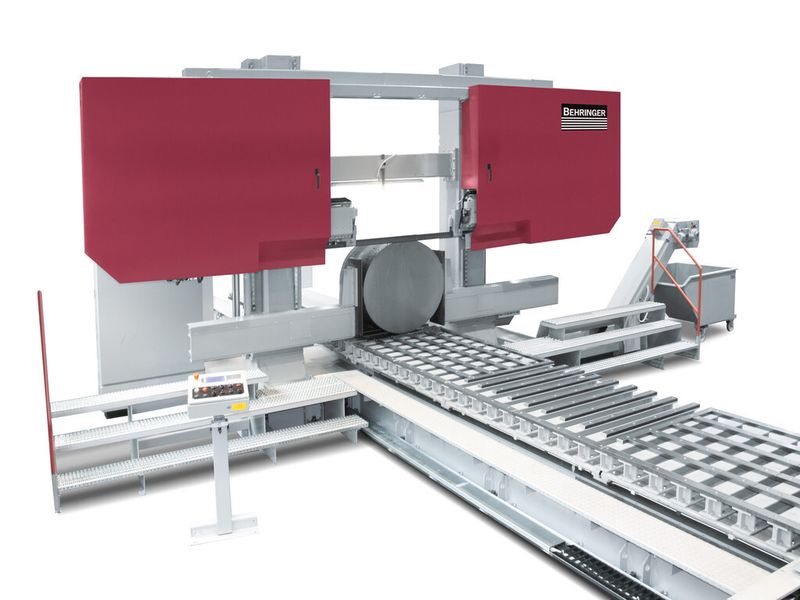 Ideal für „schweren Brocken“ – die größten Behringer Bandsägen. Die leistungsstarke Großbandsäge HBP1500T macht selbst vor Schmiedestücken nicht halt, wie Behringer betont. (Bild: Behringer)