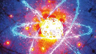 Abb.1: Mithilfe von hochenergetischen ­Elektronenstrahlen lassen sich leichte Atome so weit ionisieren, bis nur noch ihr Kern übrig bleibt (Symbolbild). (Bild: Adobe Stock 315931392,catalin)