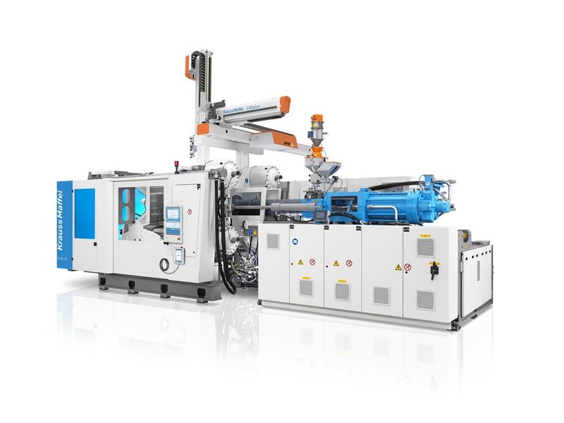 Live auf der K 2025 zu sehen sein wird eine Krauss-Maffei-Spritzgießmaschine vom Typ GX 650-4300 mit dem neuen Linearroboter LRX-plus 350, die zusammen das innovative CFP beherrschen. (Bild: Krauss-Maffei)