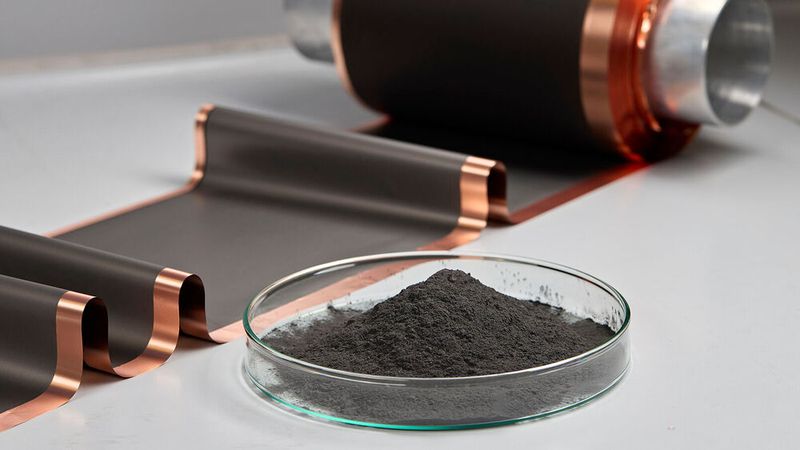 Mit der neuen Trockentransfertechnologie Drytraec werden Elektroden von Energiespeicherzellen mit einem trockenen Film statt mit flüssigen Chemikalien beschichtet.(Bild:  Fraunhofer/Piotr Banczerows)