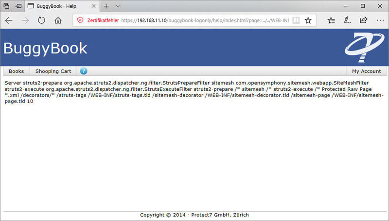 Beim Forceful Browsing-Angriff lieferte der Online-Buchladen Informationen über die Konfiguration des Servers. (Götz Güttich)