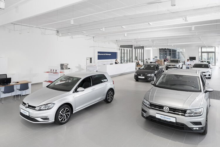 Die Ausstellungsfläche für VW beträgt 450 Quadratmeter. (Scherer)