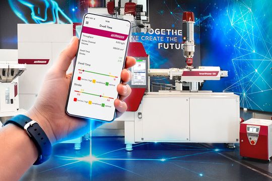 Die Wittmann-Gruppe hat die App „WiAssist“ optimiert, damit der Praktiker es beim Spritzgießem noch leichter hat, Zeit zu sparen ...(Bild:  Wittmann-Gruppe)