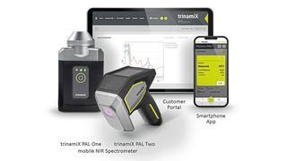 Tragbare NIR-Spektrometer und cloudbasierte Datenanalyse zur mobilen Identifizierung von Kunststoffen (Bild: trinamiX GmbH)