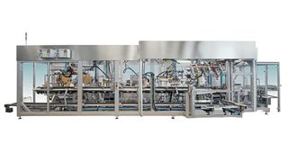 Die modulare Verpackungslinie von Gampack ist mit Hochgeschwindigkeitrobotern ausgestattet, um süßes Gebäck sehr schnell zu verpacken. (Bild: Gampack Group)