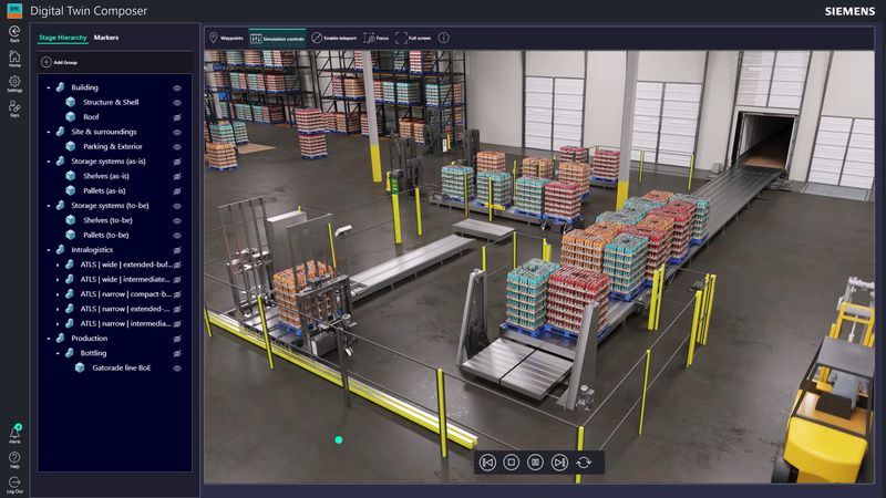 Logistik und Lagerhaltung werden zu einem vernetzten, intelligenten System. Dieses automatisiert den Materialfluss, gewährleistet stabile Lagerbedingungen und sorgt für mehr Geschwindigkeit und Genauigkeit.  (Bild: Siemens)